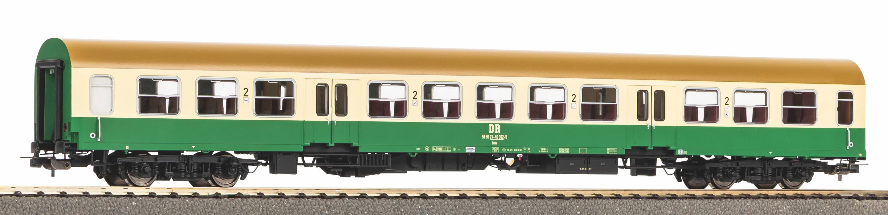 PIKO 28004 H0 Halberstädter Mitteleinstiegswagen 2. Klasse DR IV