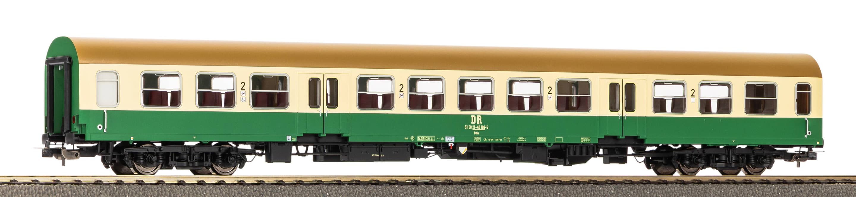 PIKO 28005 H0 Halberstädter Mitteleinstiegswagen 2. Klasse DR IV