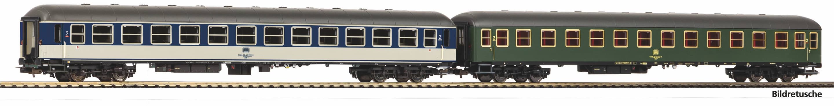 PIKO 28324 H0 2er Set Personenwagen 2x 2. Klasse DB IV