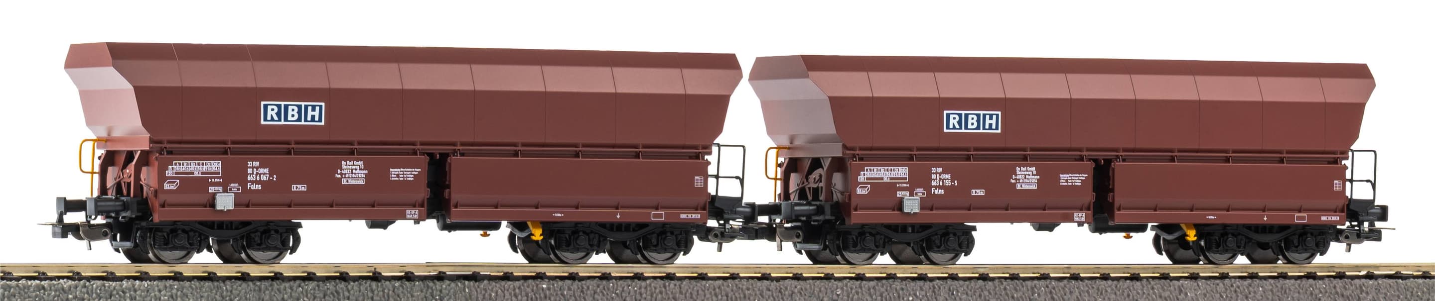 PIKO H0 2er-Set Schüttgutwagen Falns RBH Epoche VI 28339