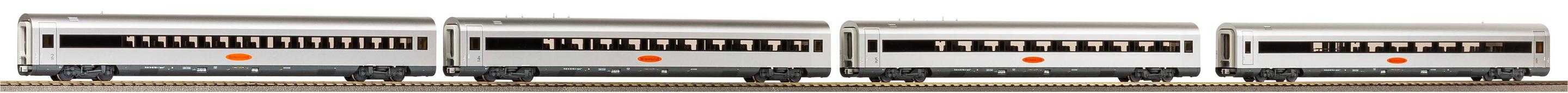 PIKO 28350 H0 4er Set Personenwagen Metropolitan DB AG V