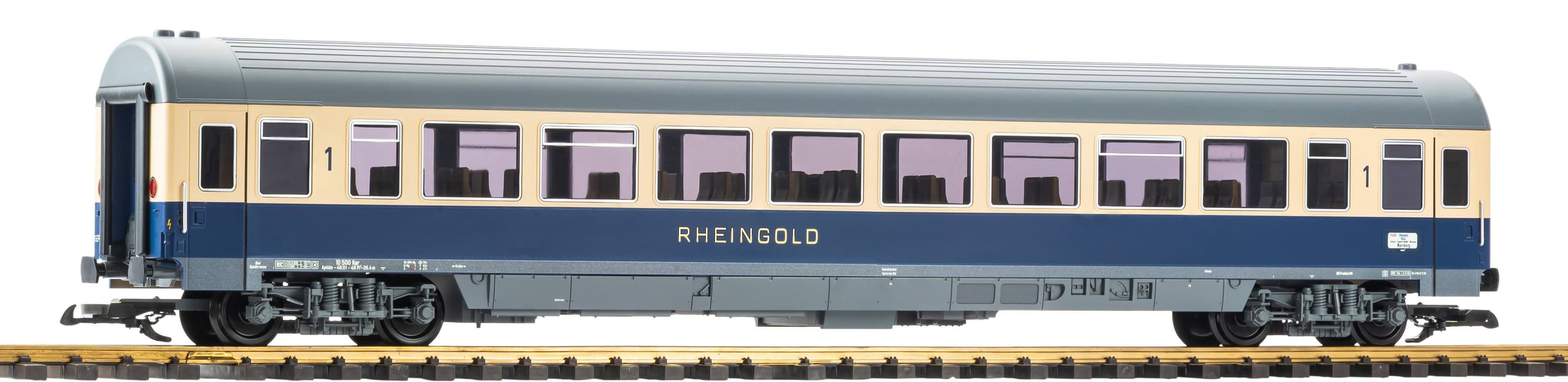 PIKO G Personenwagen Rheingold 1. Klasse DB Epoche III