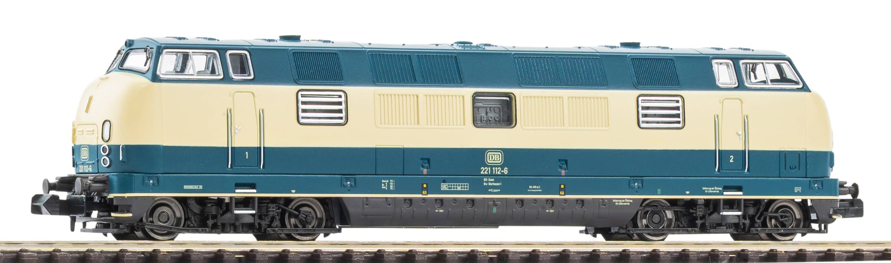 PIKO N Sound-Diesellokomotive BR 221 DB Epoche IV blau-beige