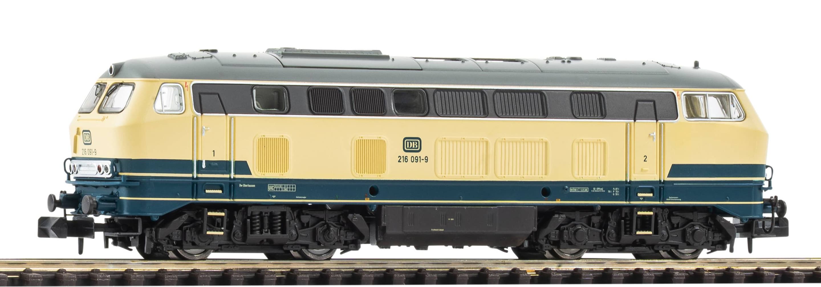 PIKO N Sound-Diesellokomotive BR 216 DB Epoche IV blau-beige