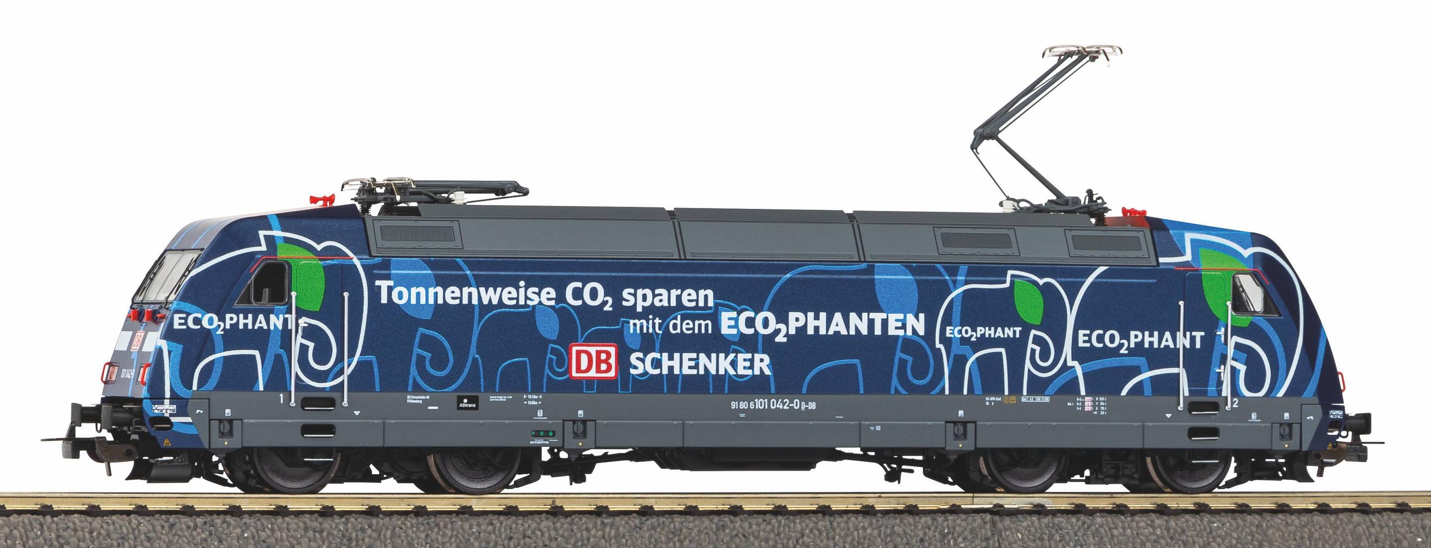 PIKO 51115 H0 WECHSELST Sound-E-Lok BR 101"Ecophant"DB AG VI Wechselstromversion, inkl. PIKO Sound-Decoder