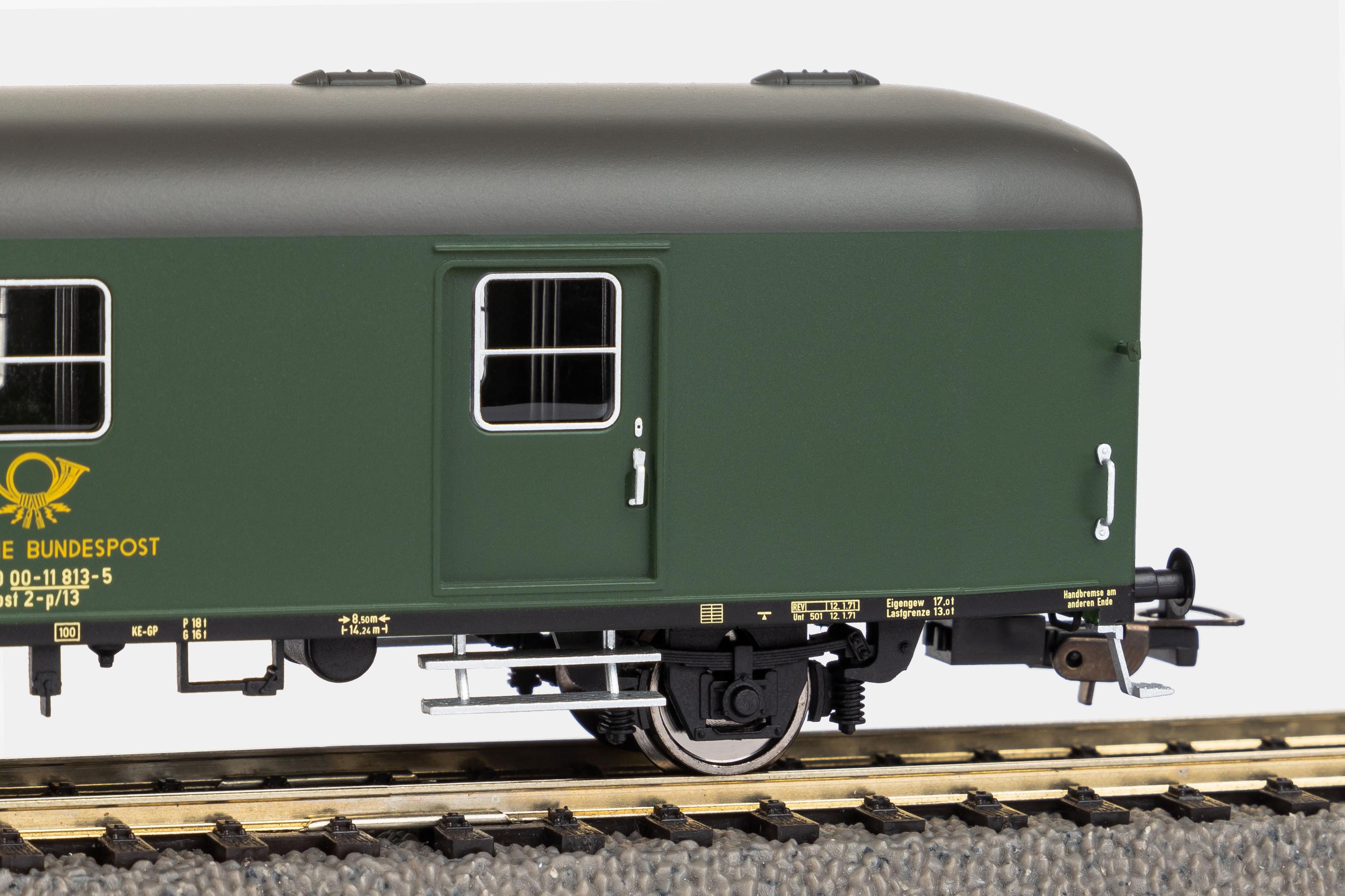 Produktbild PIKO 53266 H0 Bahnpostwagen Post-p/13 DBP IV 3 von 5