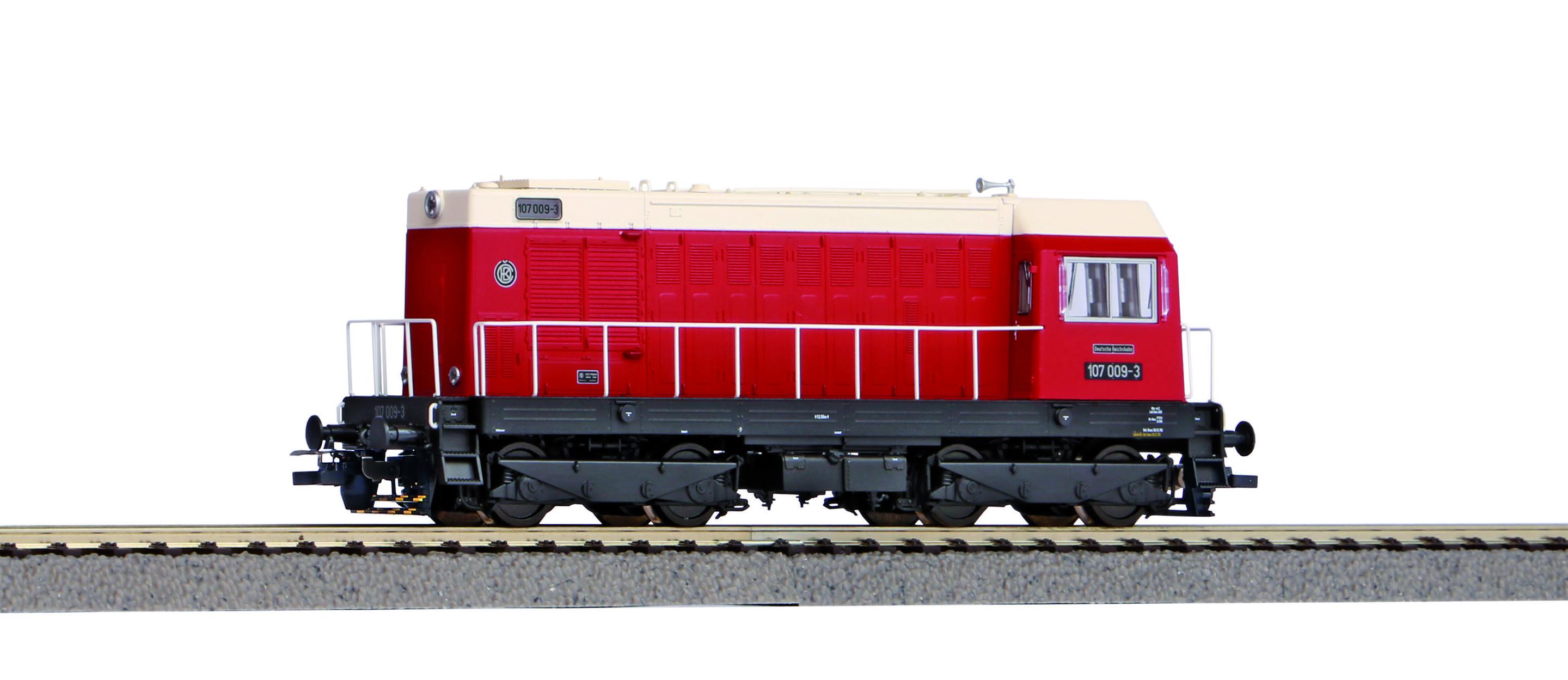PIKO H0 55910 - Sound-Diesellok BR 107 DR IV, inkl. PIKO H0 Sound-Decoder und Digital-Kupplung