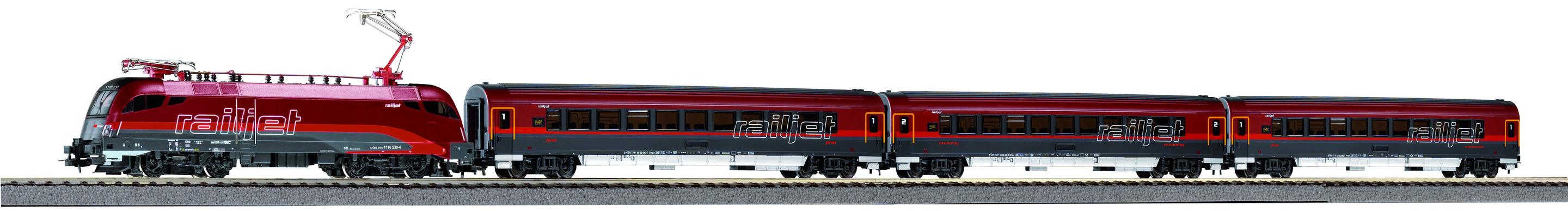 PIKO H0 57178 - Start-Set mit Bettung Rail Jet ÖBB
