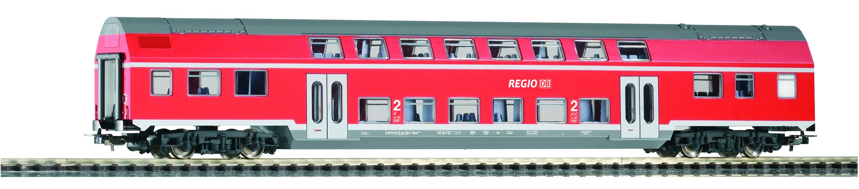PIKO H0 57620 - Doppelstock Personenwagen DBuz747 DB Regio VI, Gleichstrom