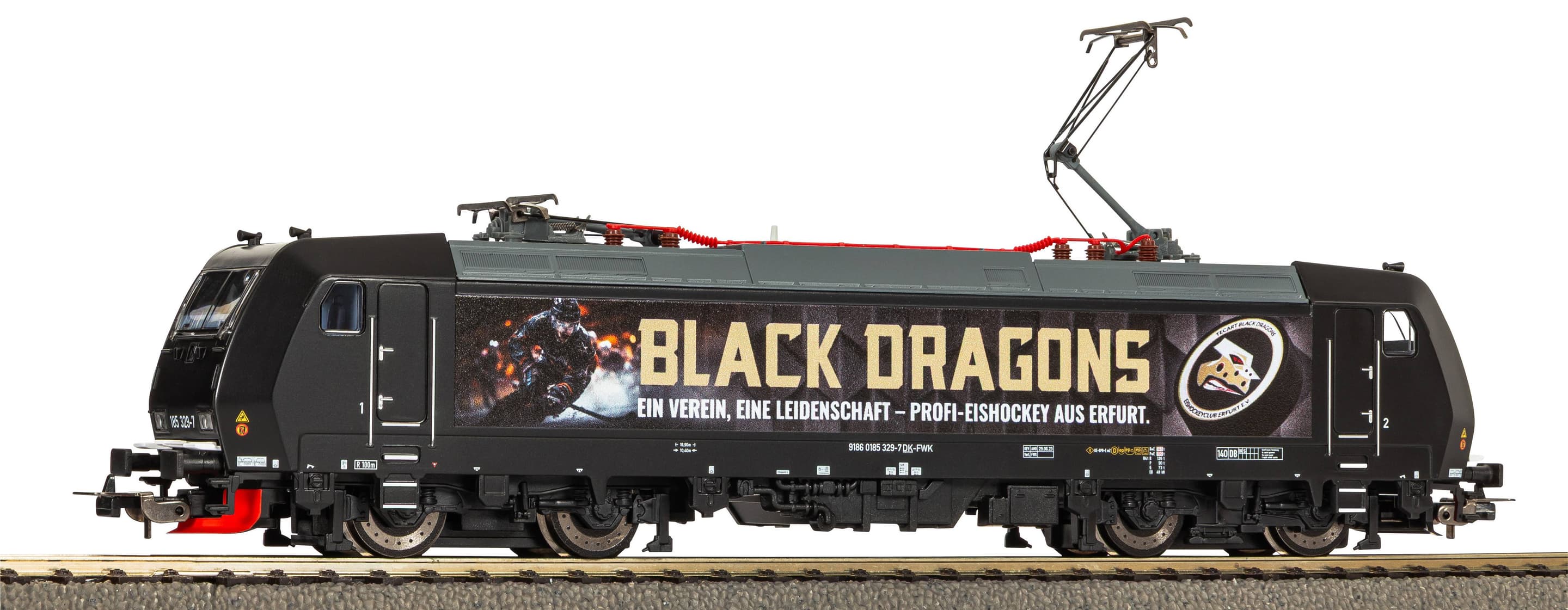 PIKO 57877 H0 E-Lok BR 185 Black Dragons Epoche VI DC