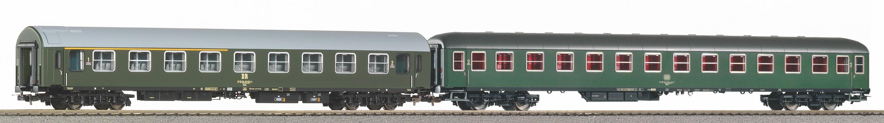 PIKO H0 58244 - 2er Set Personenwagen D 244 Brest Köln DR IV