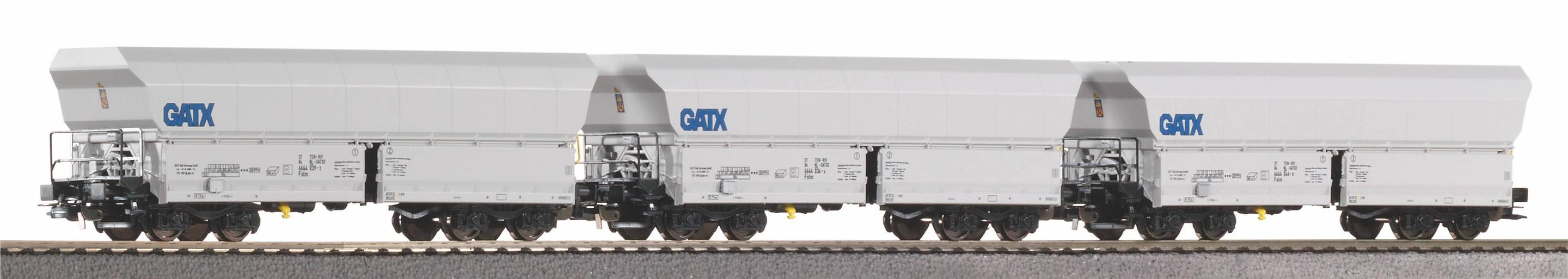 PIKO H0 58254 - 3er Set Schüttgutwagen Falns GATX VI