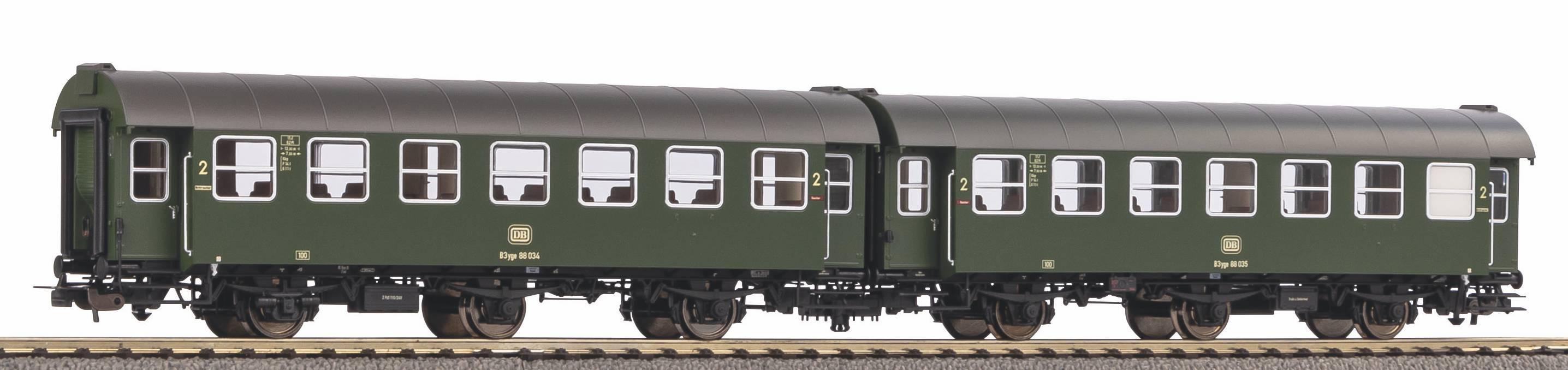 PIKO 58266 H0 2er Set Umbauwagen B3yg + B3yg DB IV