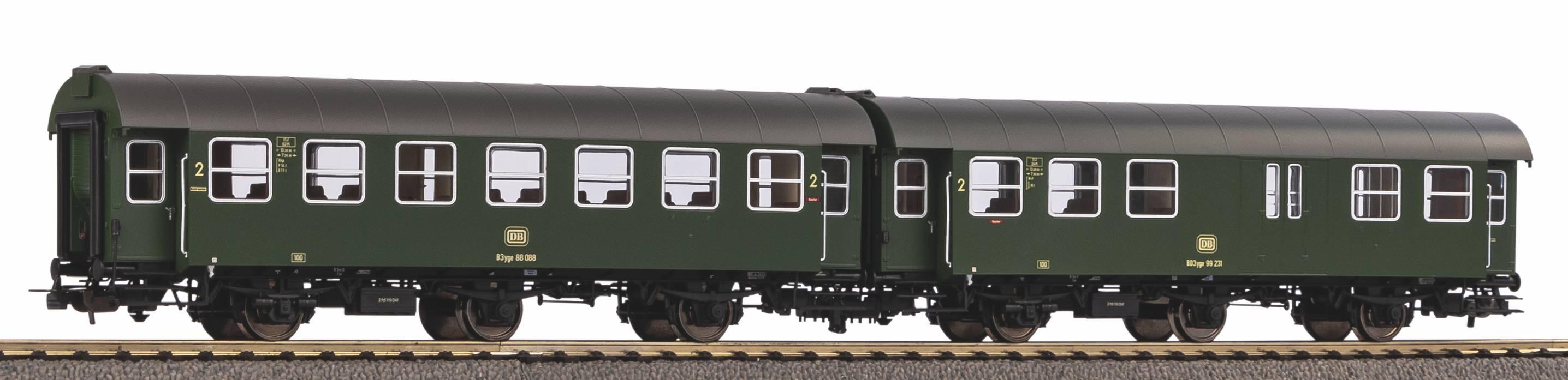 PIKO 58267 H0 2er Set Umbauwagen B3yg + BD3yg DB IV