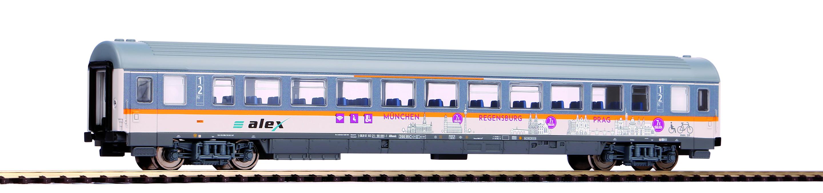 PIKO H0 58676 - Personenwagen Alex 1./ 2. Klasse VI