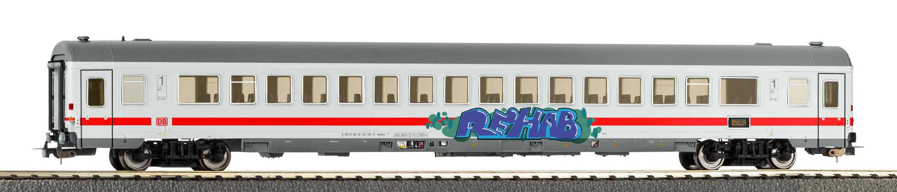 PIKO 58849 H0 Personenwagen Apmmz 106 1. Klasse DB AG VI mit Graffiti