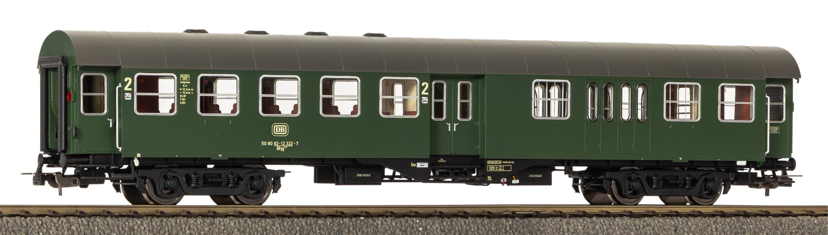 PIKO H0 Umbauwagen BD4yg 2. Klasse mit Gepäckabteil DB 58862