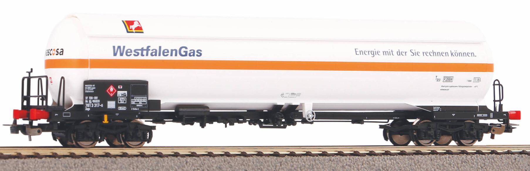 PIKO H0 58989 - Druckgaskesselwagen"Westfalengas"DB AG VI