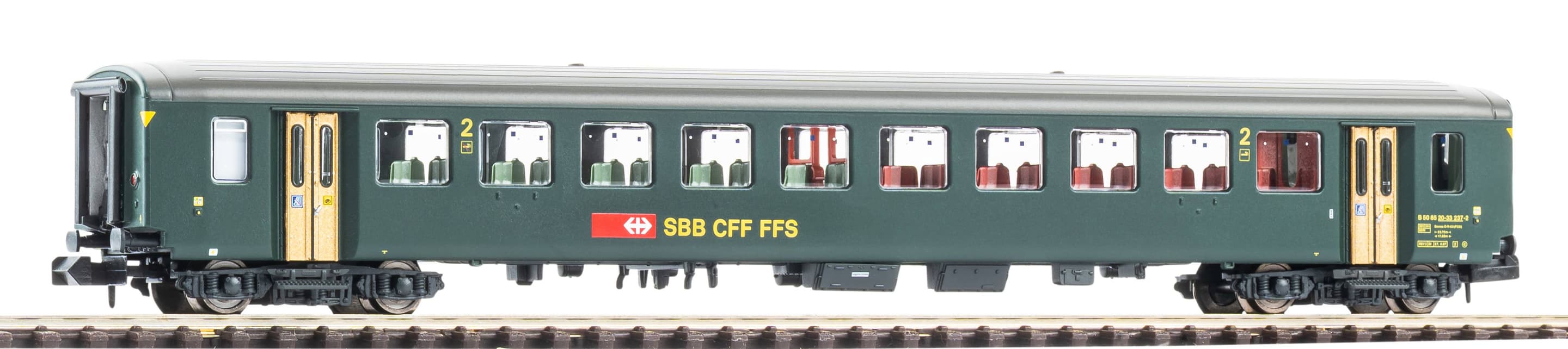 PIKO N Personenwagen EW I 2. Klasse SBB Epoche V, graues Dach, 94379