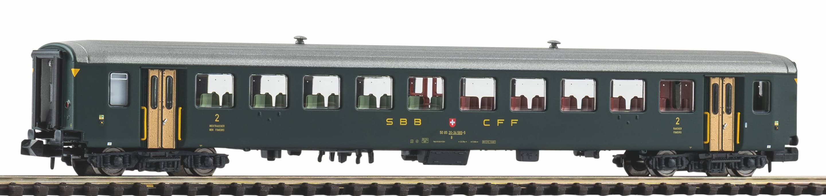 PIKO N Personenwagen EW I 2. Klasse SBB Epoche IV