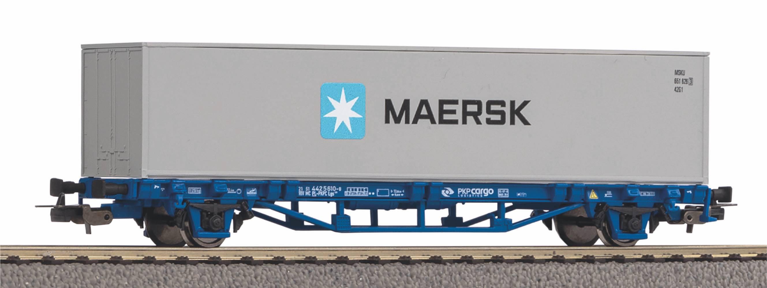 PIKO H0 97162 - Containertragwagen Lgs579 PKP Cargo VI"Maersk"