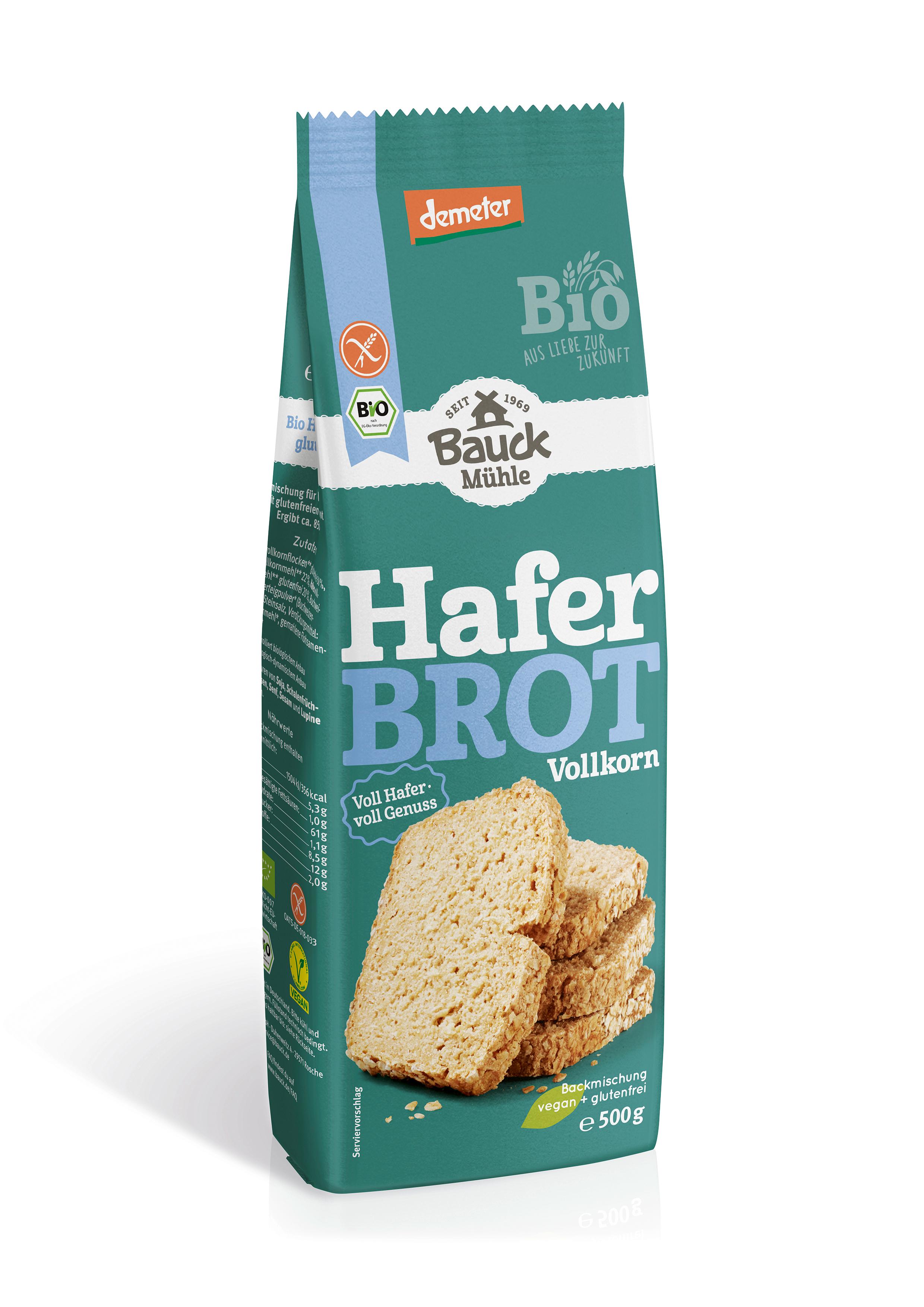 Produktbild BAUCK MÜHLE Bio Demeter Haferbrot Vollkorn 2 von 2