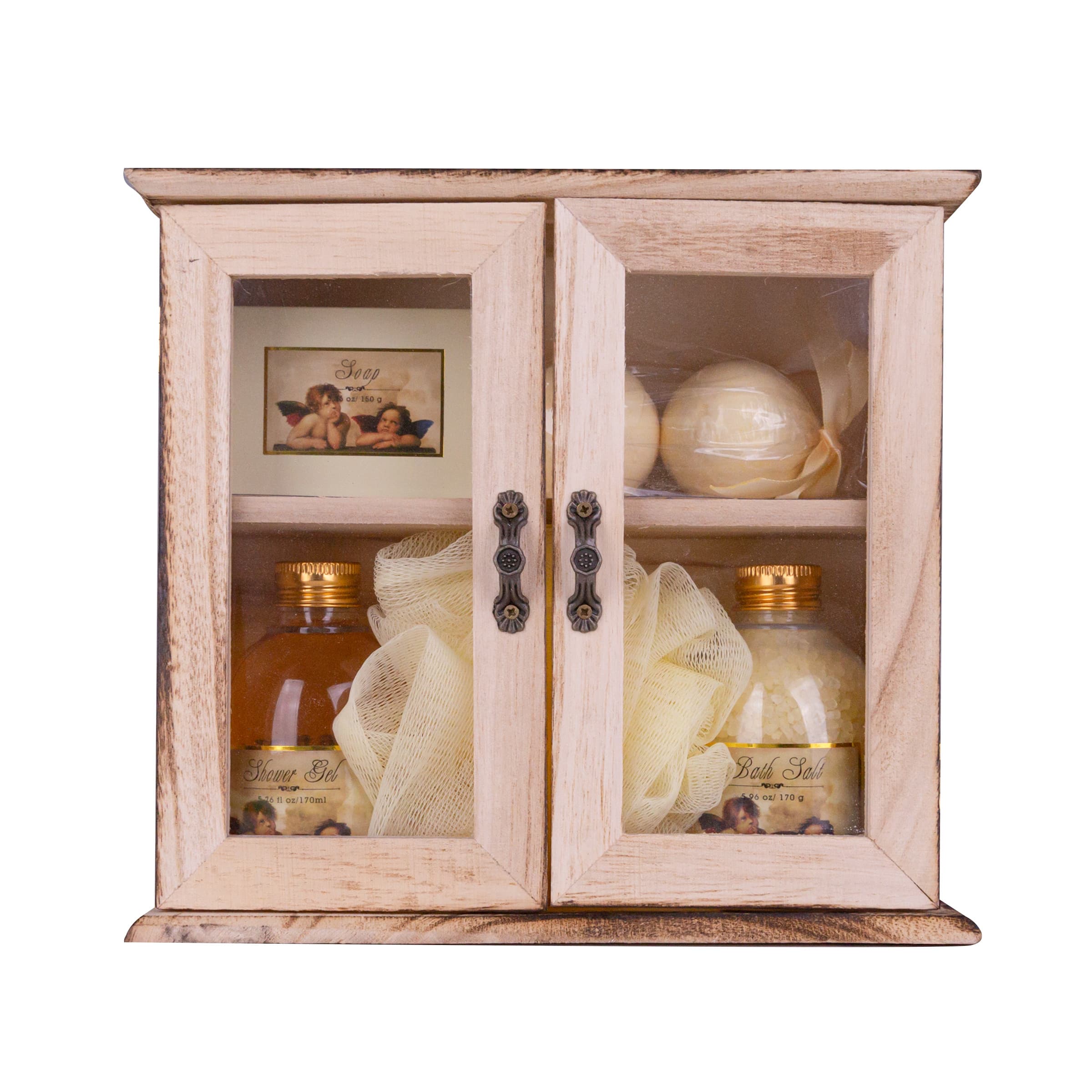 Accentra Kleiner Holzschrank ENGEL Geschenkpackung