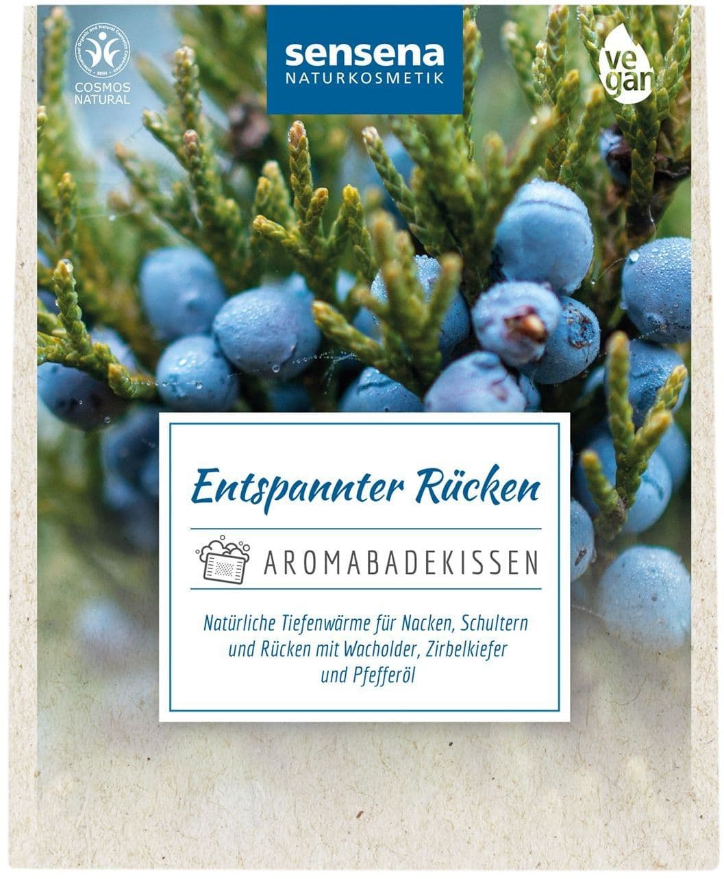 sensena NATURKOSMETIK KOZMETIKA Arómatický kúpeľový vankúš pre uvoľnený Na chrbte