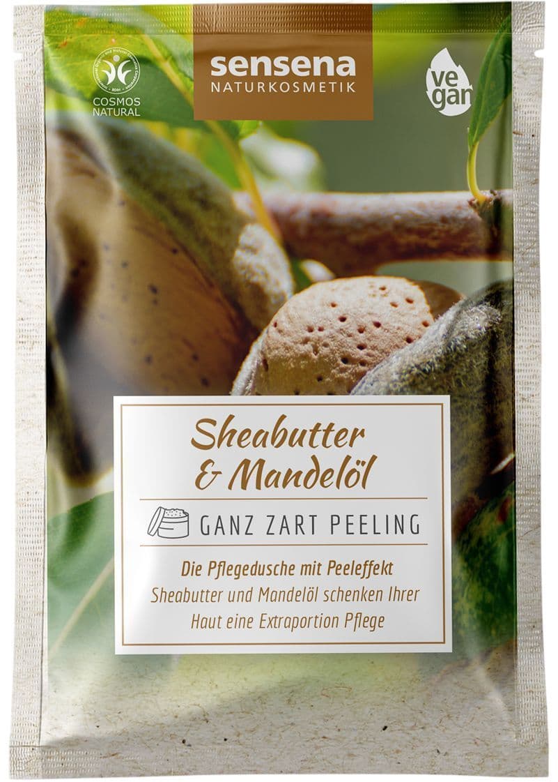 sensena NATURKOSMETIK Veľmi jemný peeling - bambucké maslo a mandľový olej