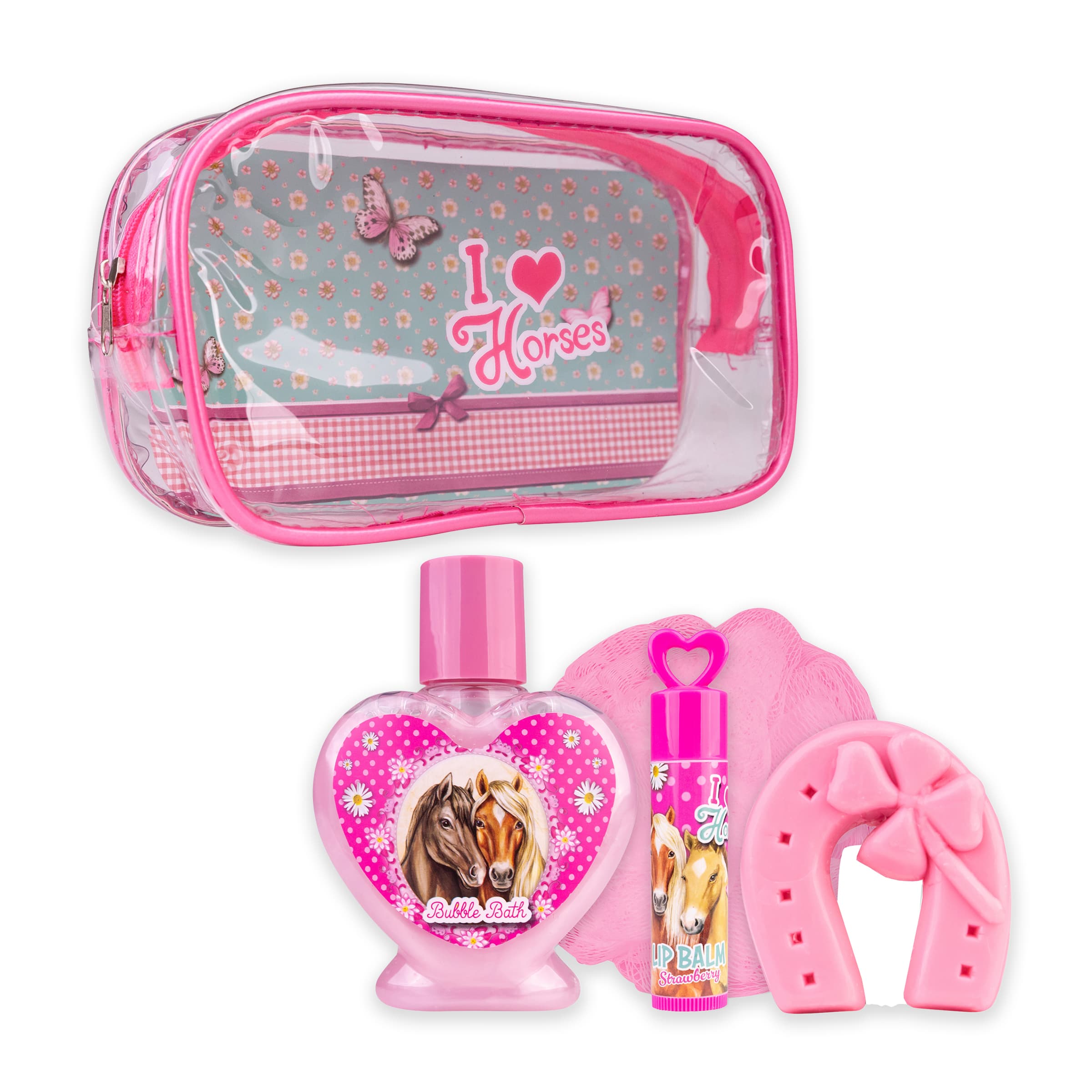 Produktbild Accentra Badeset I love Horses in Kosmetiktasche 2 von 4