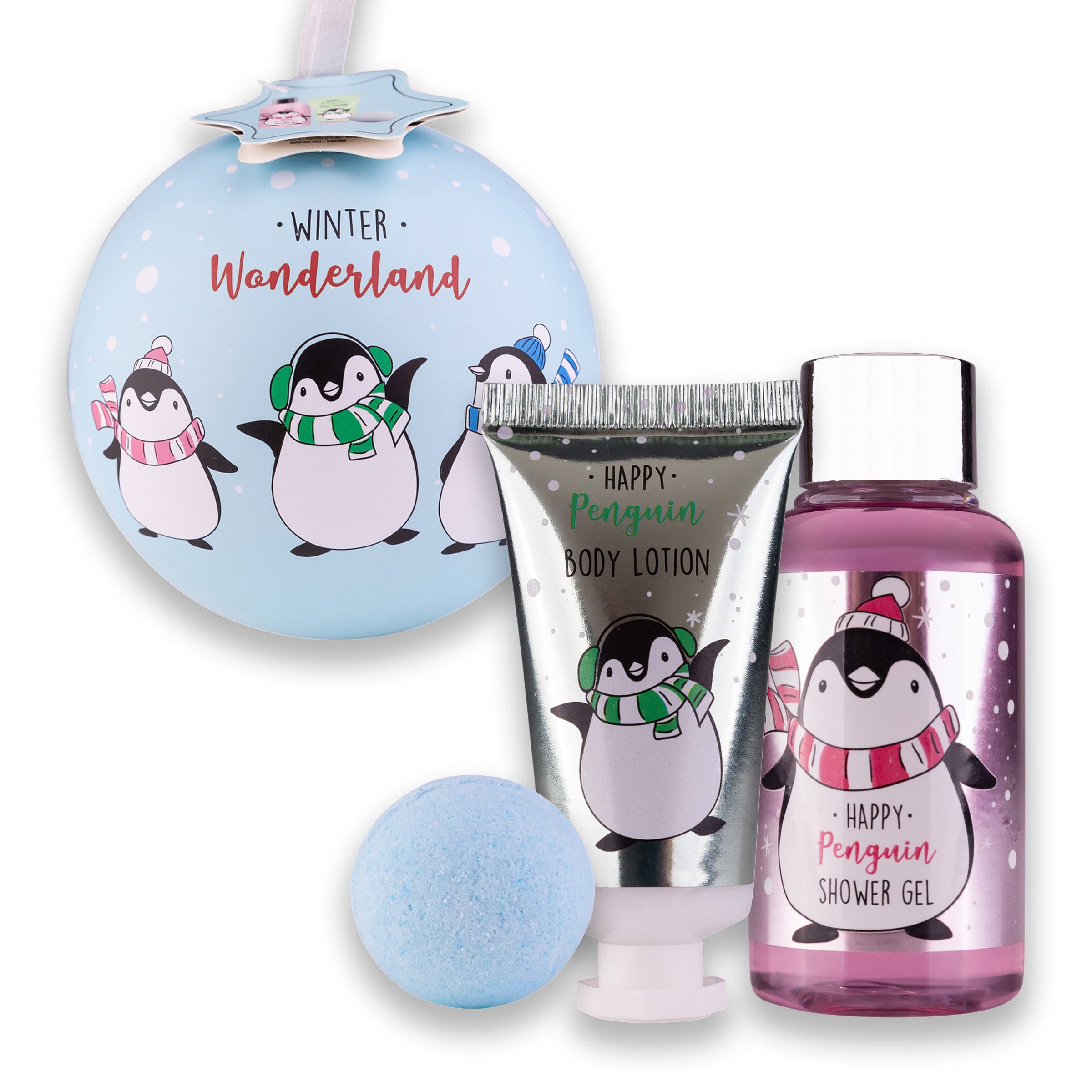 Accentra Geschenkset Happy Pinguin in Kugel Geschenkpackung