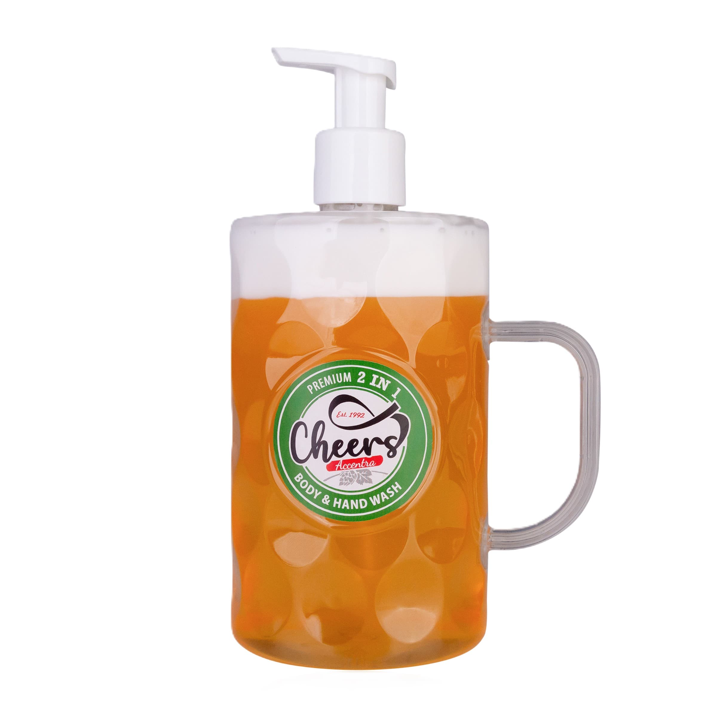 Accentra 2in1 Body & Hand Wash Cheers in Pumpspender mit Schaumpumpe