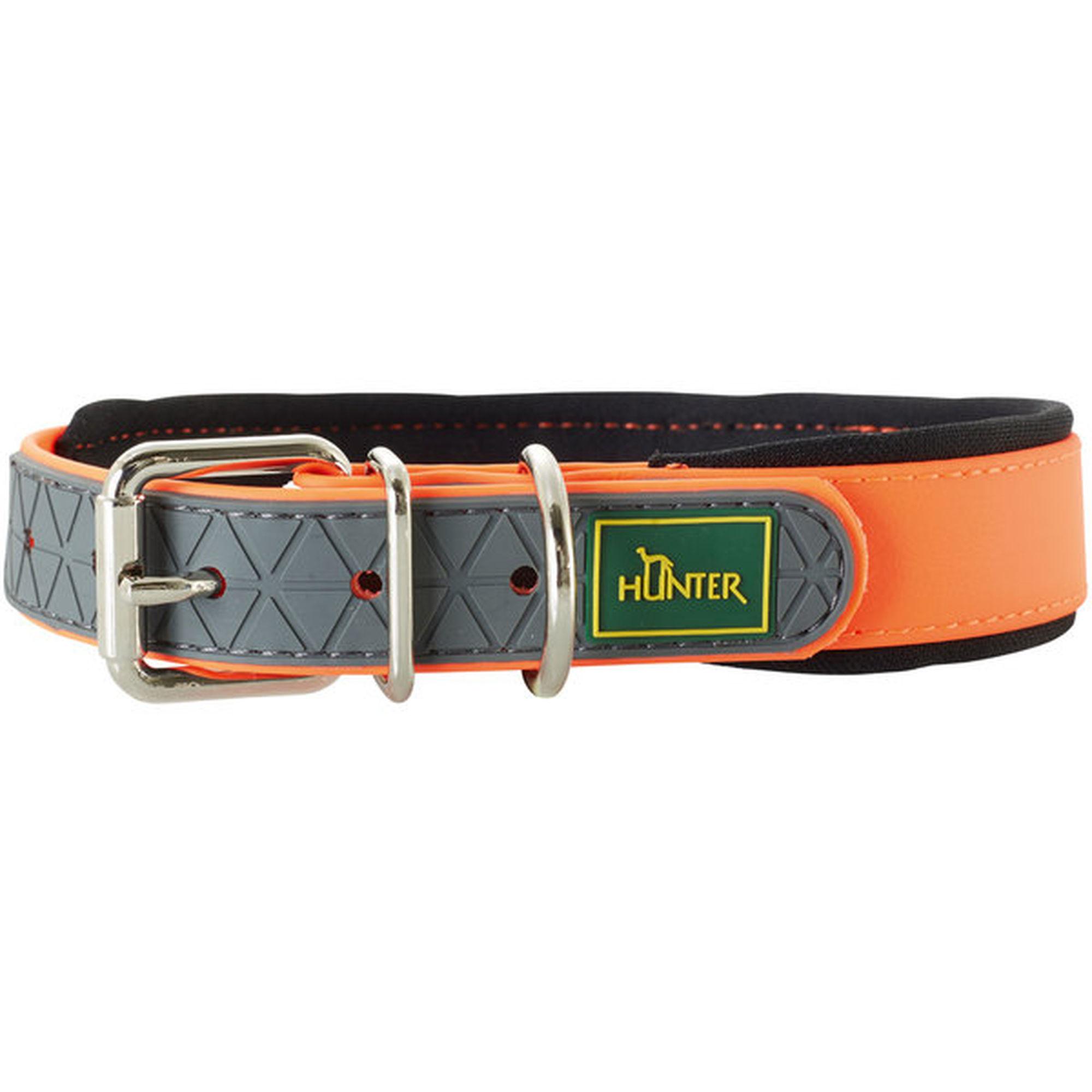 Hunter Hundehalsband Convenience Comfort, Farbe: neonorange, Größe: 45, Maße: 32 - 40 cm /2 cm
