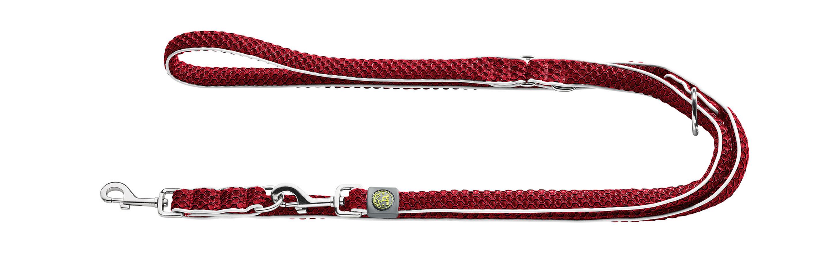 Hunter Verstellbare Führleine Hilo rot 25 mm / 200 cm