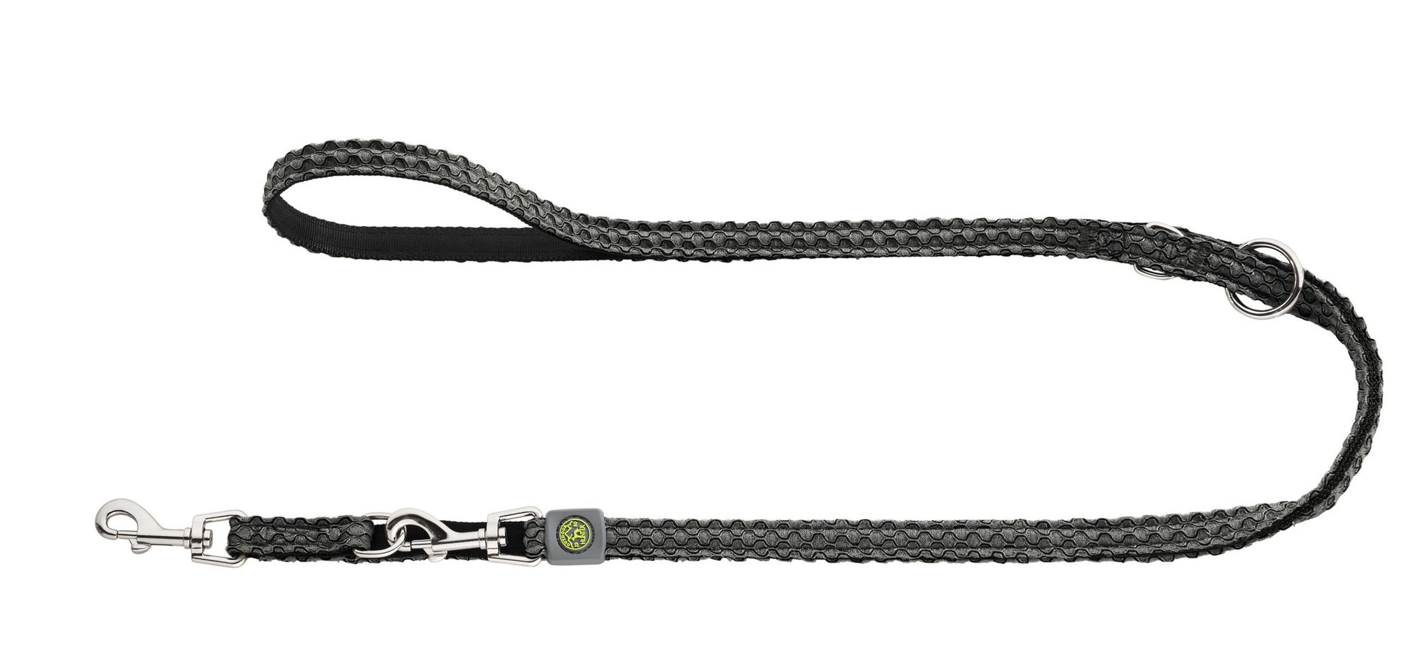 Hunter Verstellbare Führleine Hilo anthrazit 15 mm / 200 cm