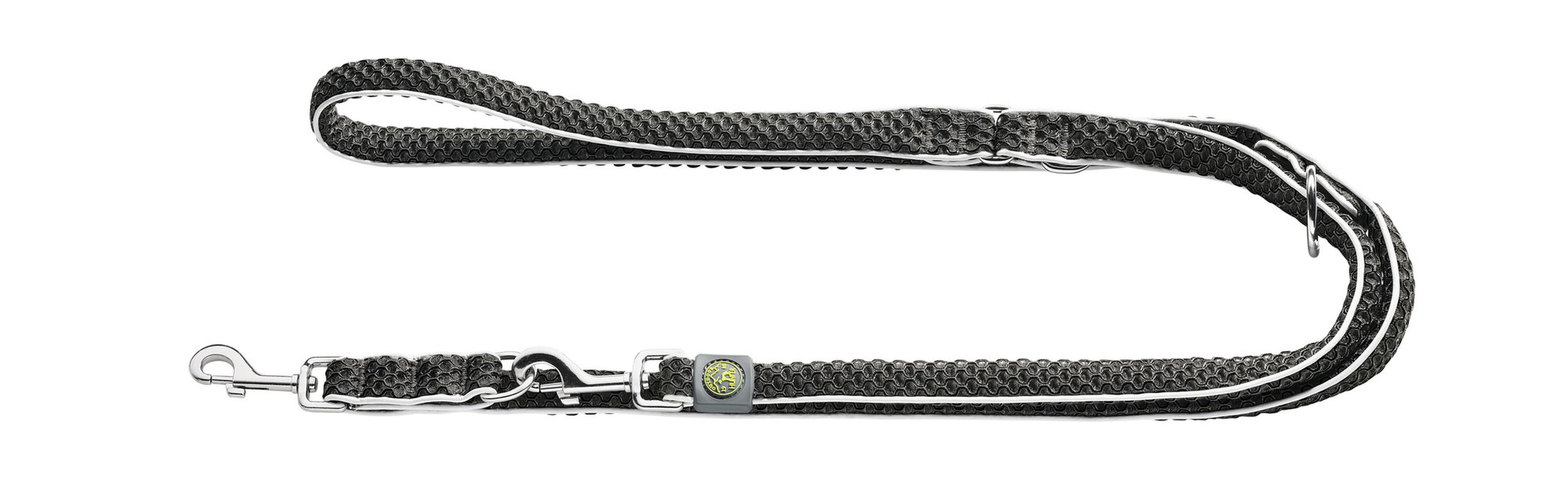 Hunter Verstellbare Führleine Hilo anthrazit 25 mm / 200 cm