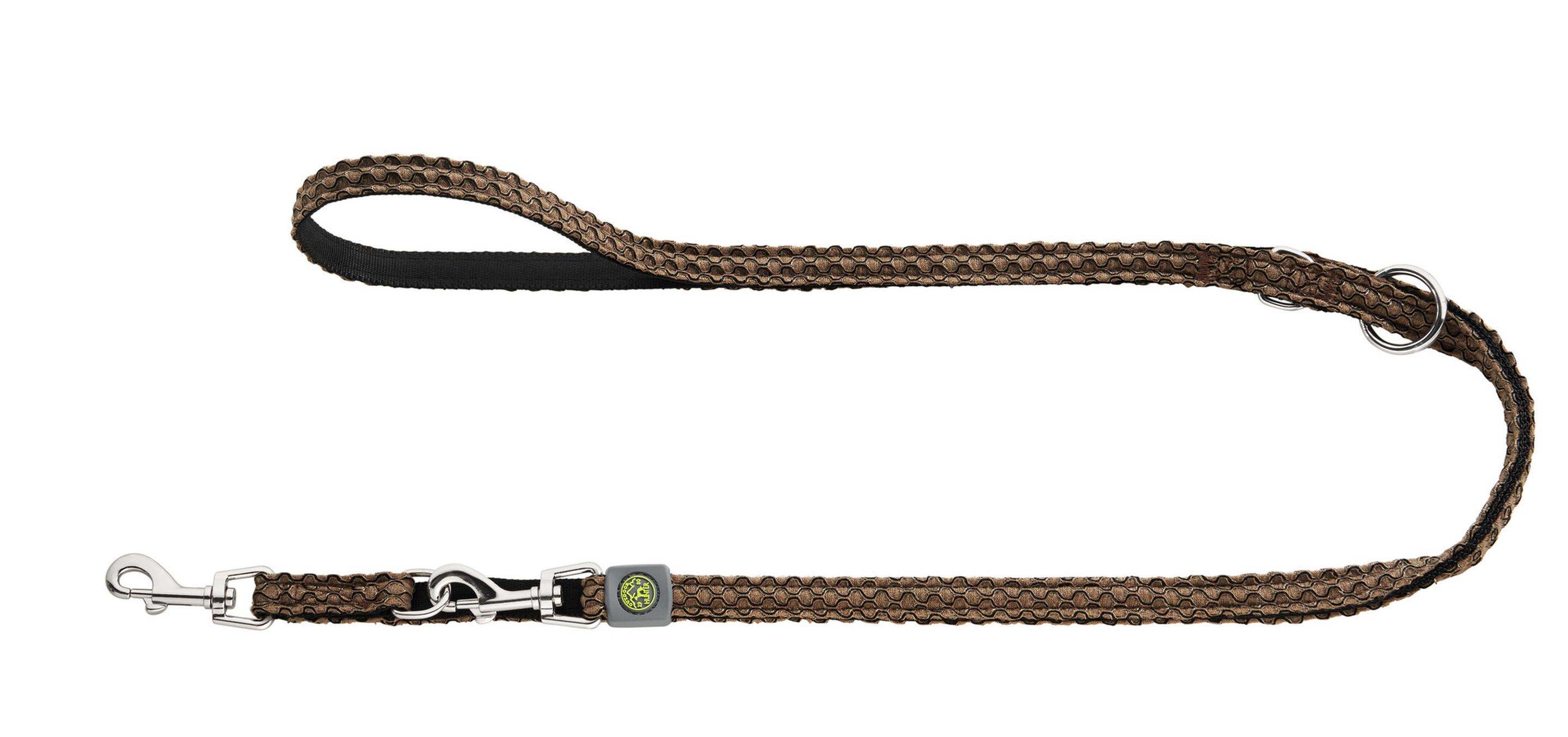 Hunter Verstellbare Führleine Hilo braun 15 mm / 200 cm