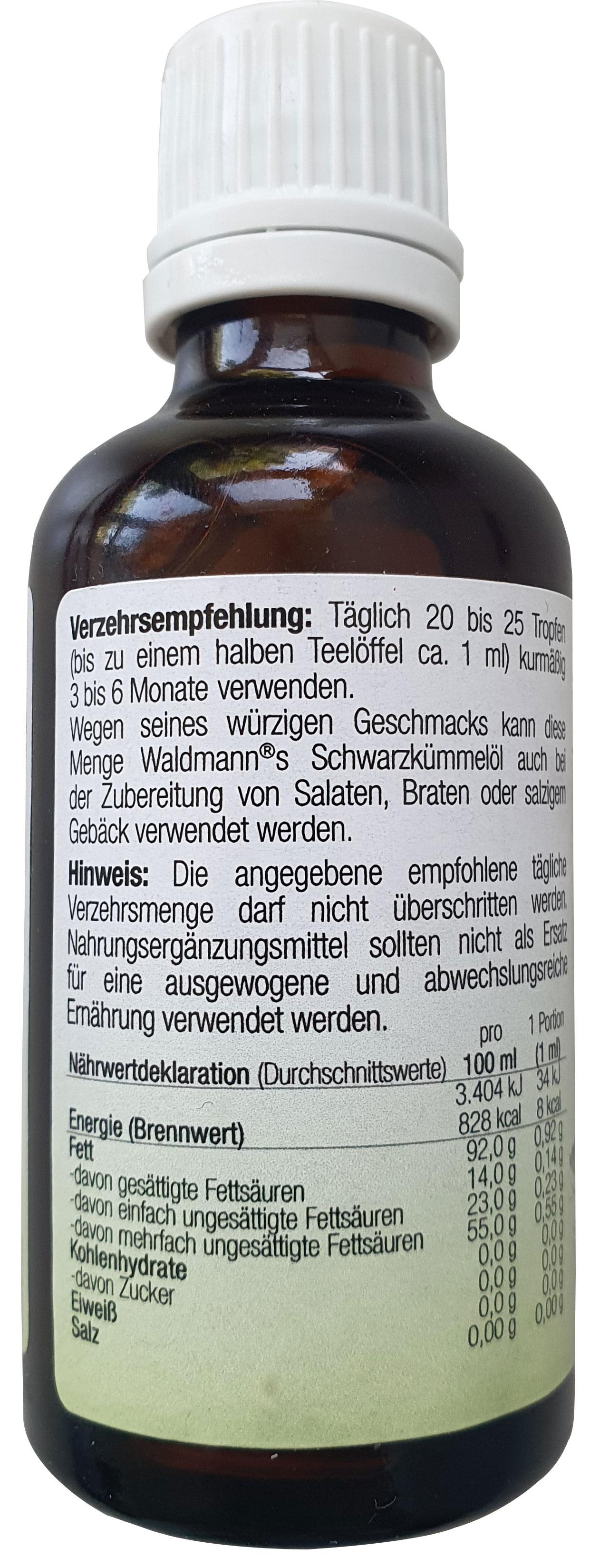Produktbild WALDMANN®S Schwarzkümmelöl 2 von 2