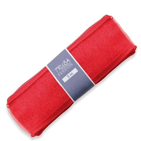 TRUBA Chiffonband mit Draht uni rot
