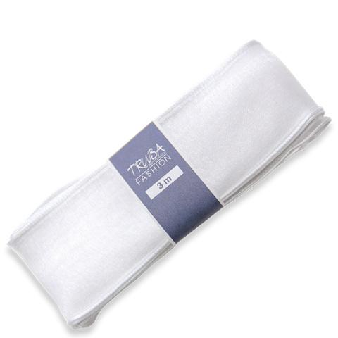 TRUBA Chiffonband mit Draht uni gelb