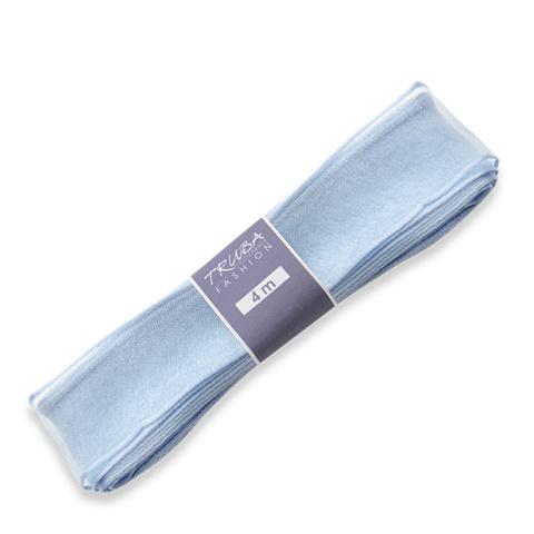TRUBA Chiffonband mit Draht uni hellblau
