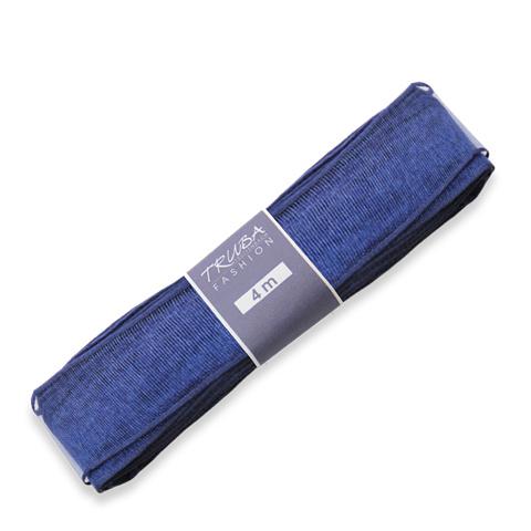 TRUBA Chiffonband mit Draht uni marine