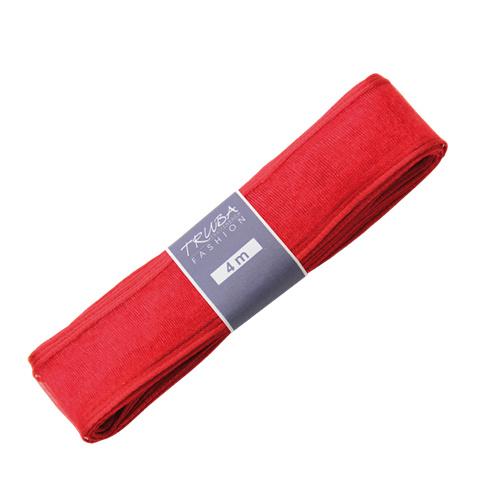 TRUBA Chiffonband mit Draht uni rot