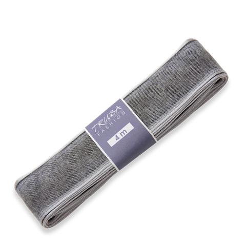 TRUBA Chiffonband mit Draht uni silber