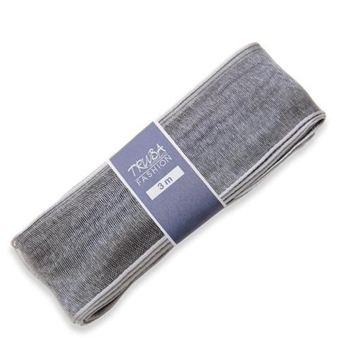 TRUBA Chiffonband mit Draht uni silber