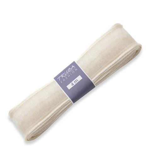 TRUBA Chiffonband mit Draht uni champagner