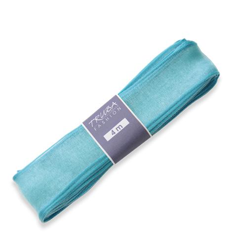 TRUBA Chiffonband mit Draht uni türkies