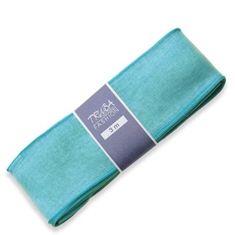 TRUBA Chiffonband mit Draht uni türkies
