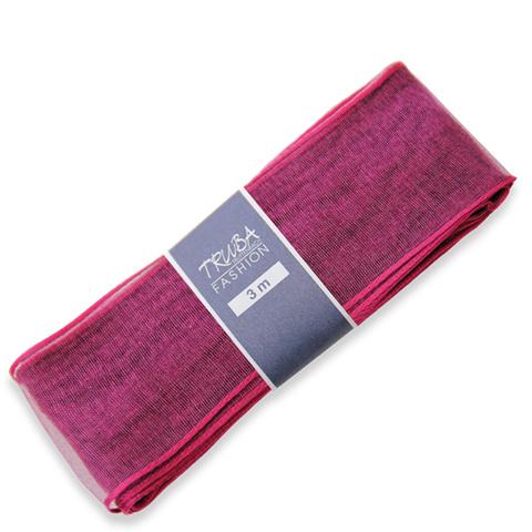 TRUBA Chiffonband mit Draht uni fuchsia
