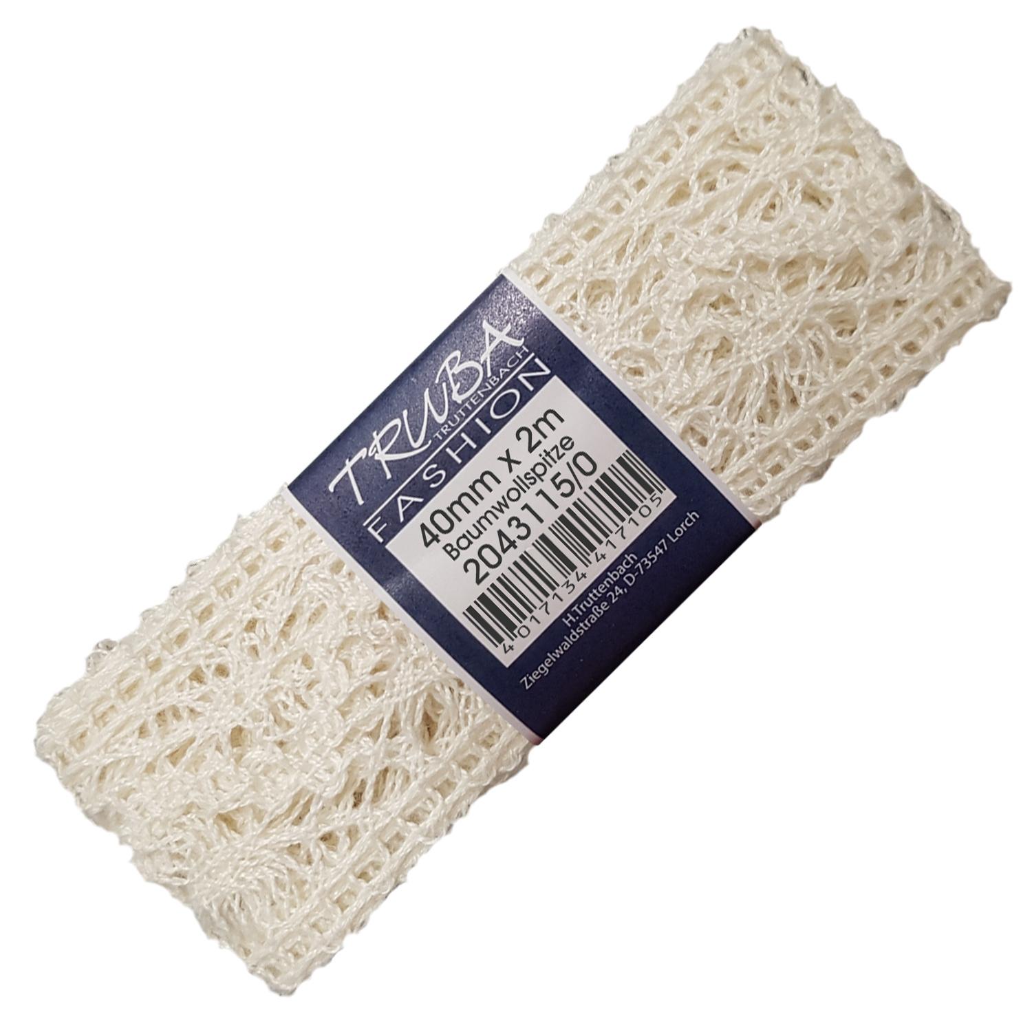 TRUBA Baumwollband Spitze champagner